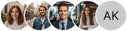 Multiple investor profile avatars on Nova Choiceris trading review block
